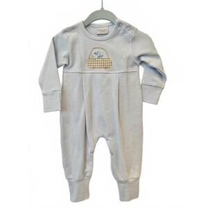 NEW SQUIGGLES kids driving duck playsuit in blue